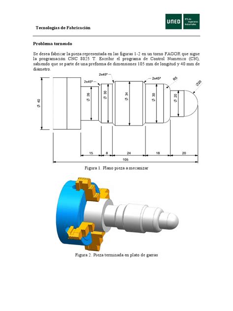 torno cnc ejercicio 1 sena|Torno. Segundo curso. Unidades 1 a 31 .